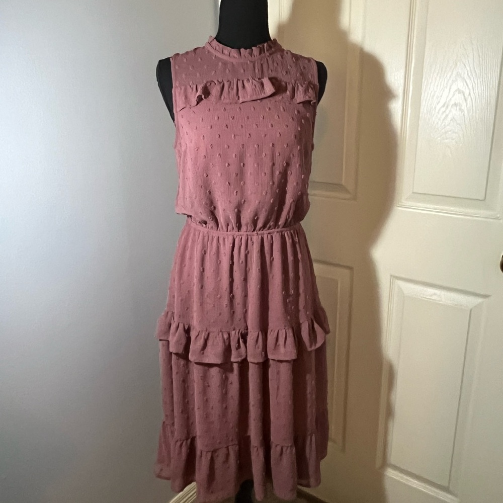 Monteau chiffon tiered dress